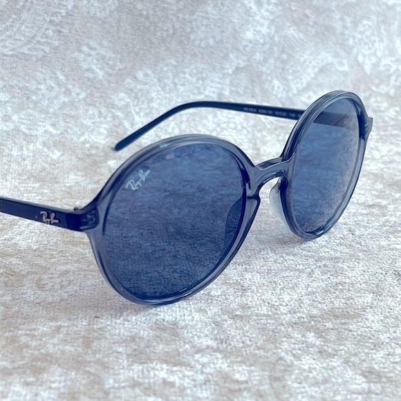 NWOT Ray-Ban Retro 60s Round Frames Translucent Blue Sunglasses main image 5